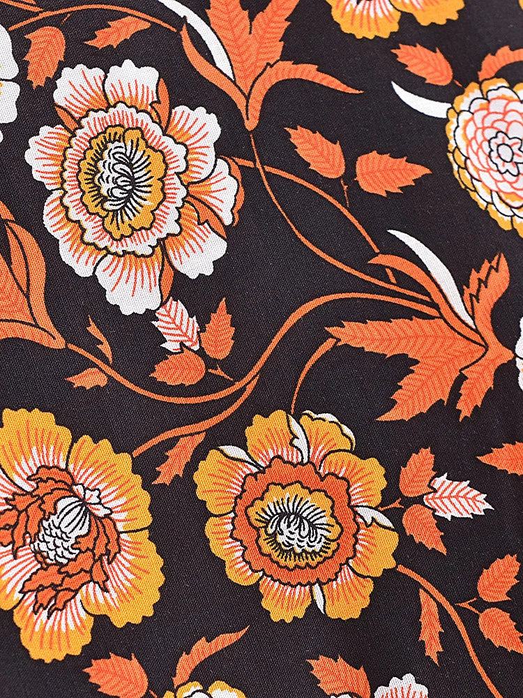 Vintage Women Fashion Boho Kimono Short Robe Swimsuits Floral Batwing Sleeves Rayon Bohemian Bikini Cover Ups Beachwear