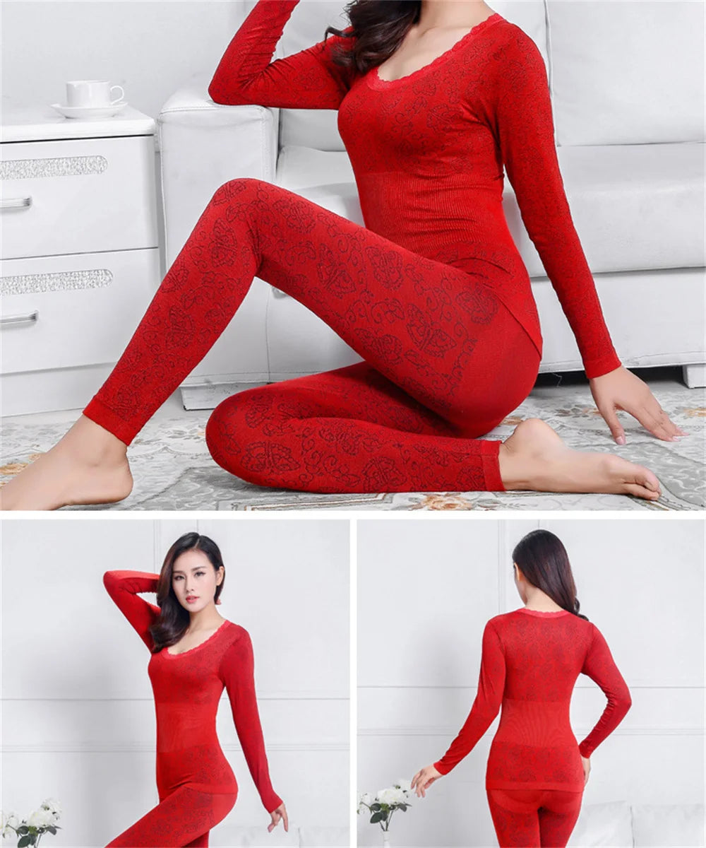2024 Thermal Underwear Women Long clothes For Women Winter Thermal Underwear Suit Seamless Breathable Warm Thermal Clothing