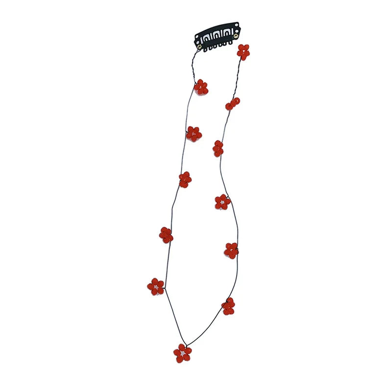 25-36cm/lot Fashion Hair Tassel Flower Extension hair Strands Long Chain Wig Decoration Party Makeup Hair Styling Accessories