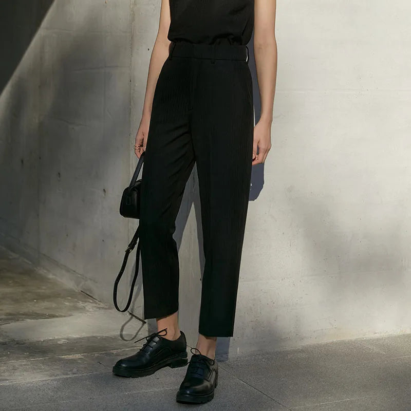 Amii Minimalism Autumn Office Lady Blazer Women Jacket Lace V-neck Tank Tops High Waist Pants Separately Female Blazers 12060909