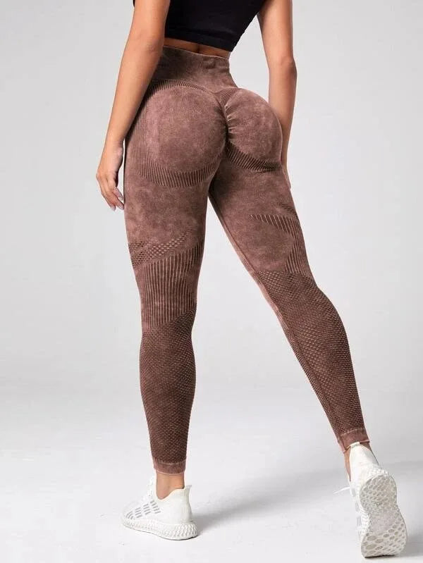 Ladies' Summer Quick Dry Yoga Leggings Gym Running High Waist Butt Liftting Fashion Slim Tights Elastic Seamless Leggings