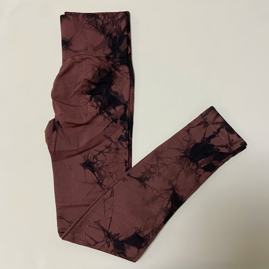 Women Tiedye Gym Leggings Seamless Yoga Pants Scrunch Sports Fitness Tights High Waist Workout Training Leggins Drop Shipping