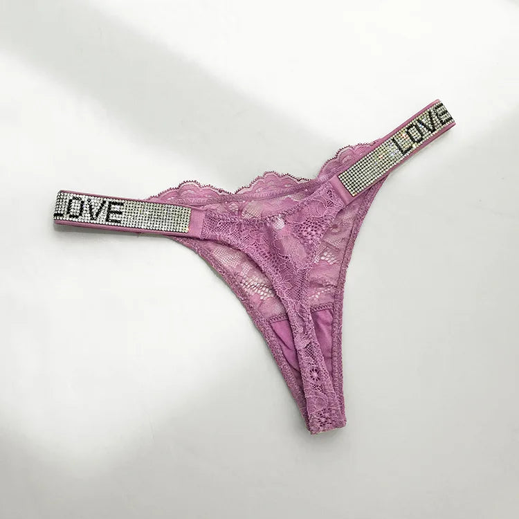 Rhinestone G string thong panties women's panties low waist sexy lingerie ladies lingerie panties lingerie ladies underwear