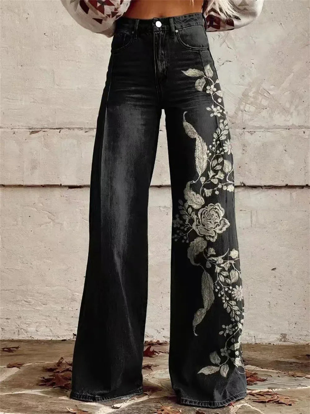 2025 Retro Fashion High Waisted Pants High Street Loose Wide Leg Denim Pants Women Harajuku Y2k Loose Jeans Women's Streetwear