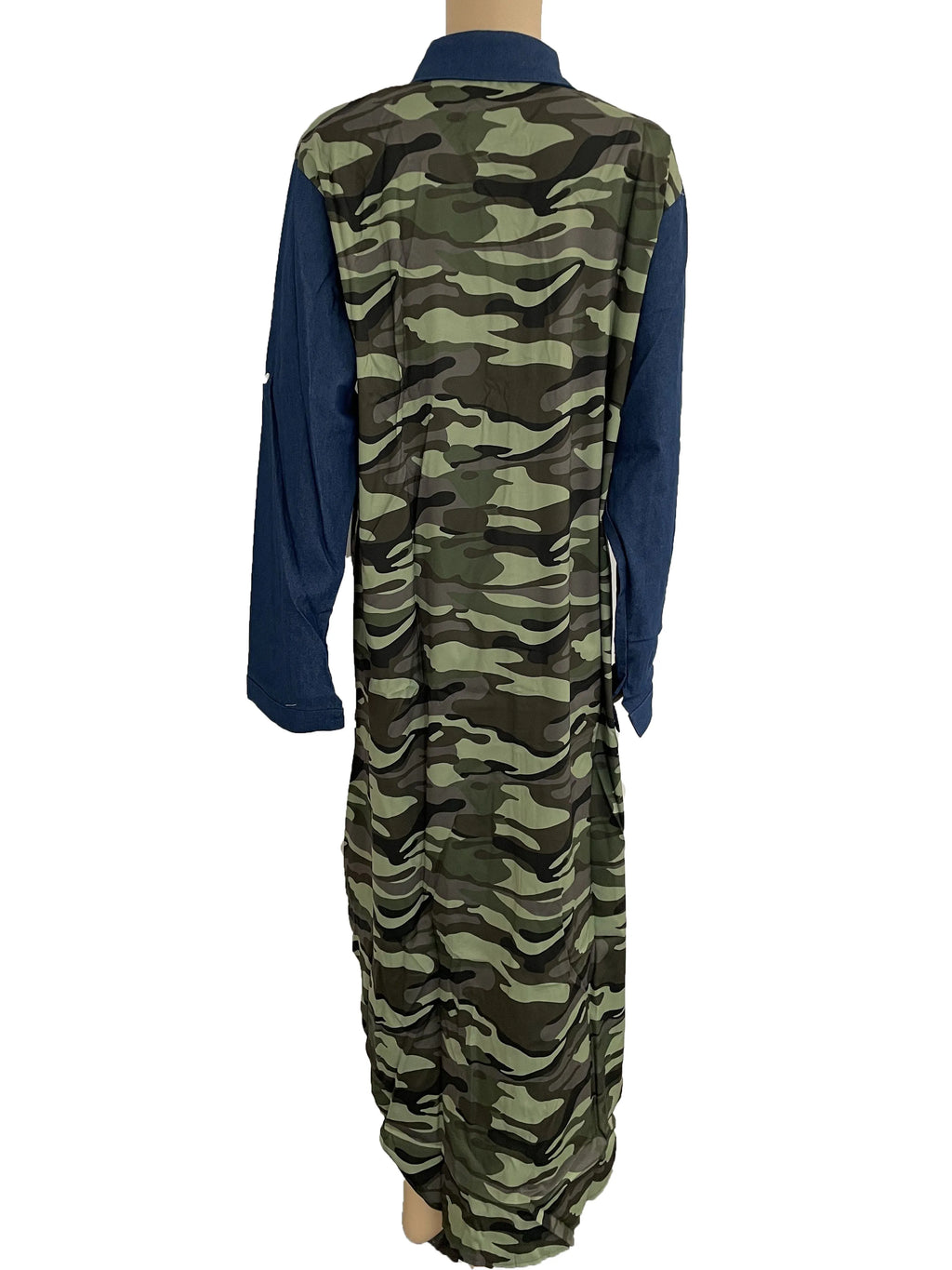 Camouflage Leopard Letters Floral Printed Dresses for Women 2025 Buttons Long Sleeve Loose Split Casual Solid Maxi Dress Robe