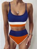 Push Up Swimsuit Female Patchwork Swimwear For Women Bathing Suit High Waist Bikini Set Sport Wear Swimming Suit Sexy Bikini