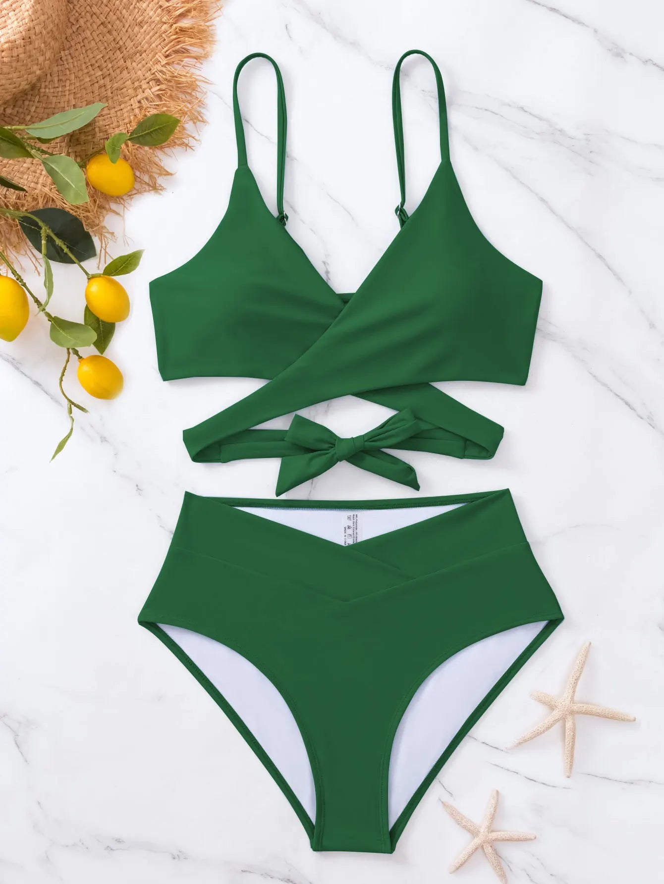 2023 New Bikini Solid Two Piece Sets for Women's Swimsuit Strap Comfortable Fabric Split Black Swimwear Stylish and Innovative