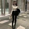 New White Skinny Jeans Woman High Waist Casual Stretch Jeans Vintage Sexy Femme Ankle Length Pencil Pants Denim Jeans