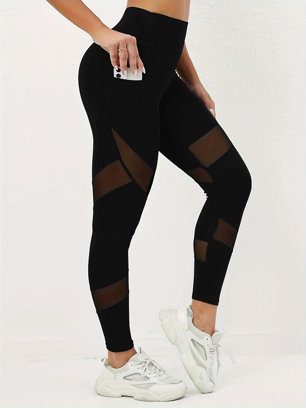 Ladies High Waist Mesh Women Leggings Fitness Breathable Push Up Leggings Women Quick Dry  Casual Leggin