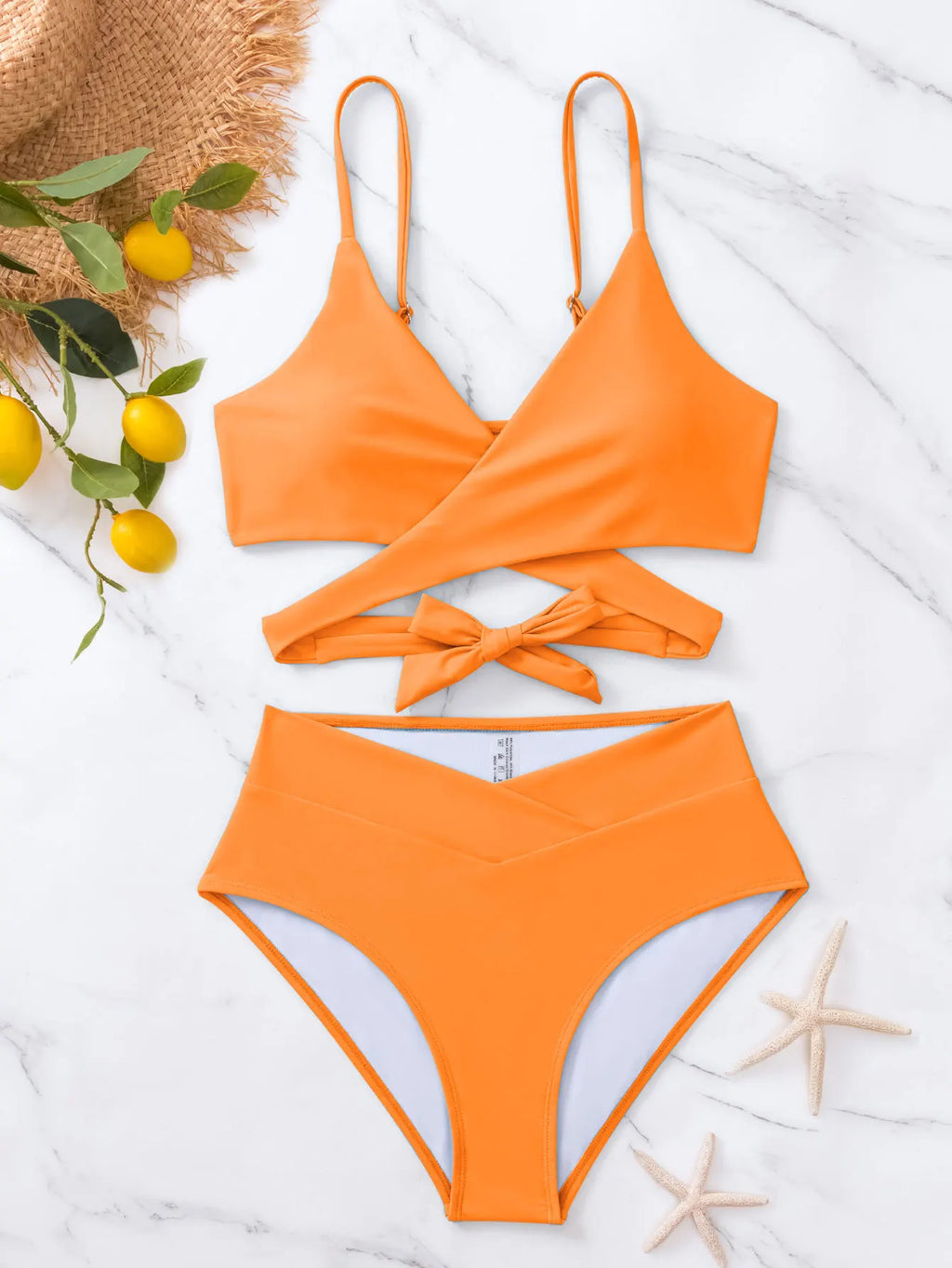2023 New Bikini Solid Two Piece Sets for Women's Swimsuit Strap Comfortable Fabric Split Black Swimwear Stylish and Innovative