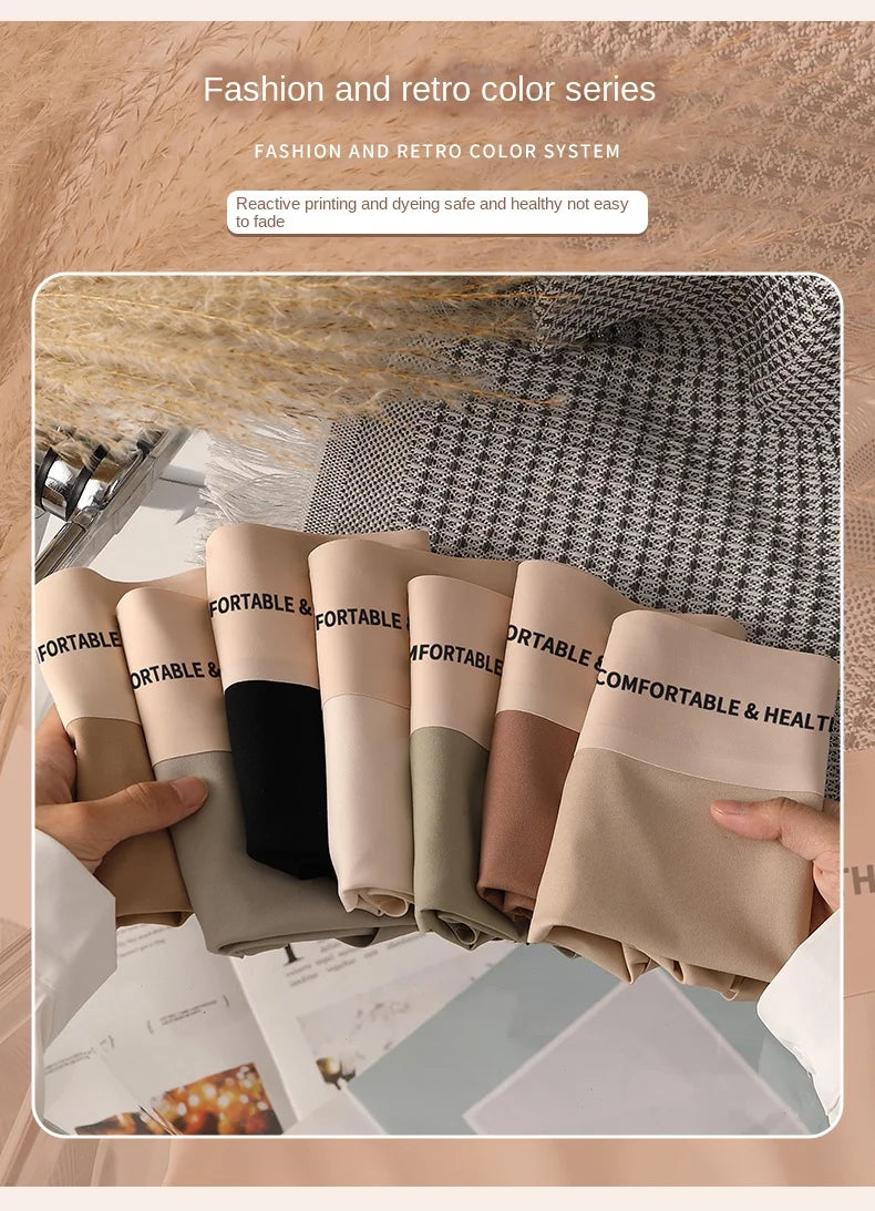 Invisible Panties Women Seamless Briefs Female Underpants Ultra-thin Underwear High Rise Panties Solid Comfy Lingerie Ice Silk