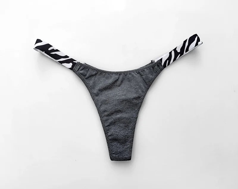 Cotton Sexy Women Panties Leopard Zebra Printed Seamless Girls Briefs Thong G String Fitness Low Waist T-back Size S-XL