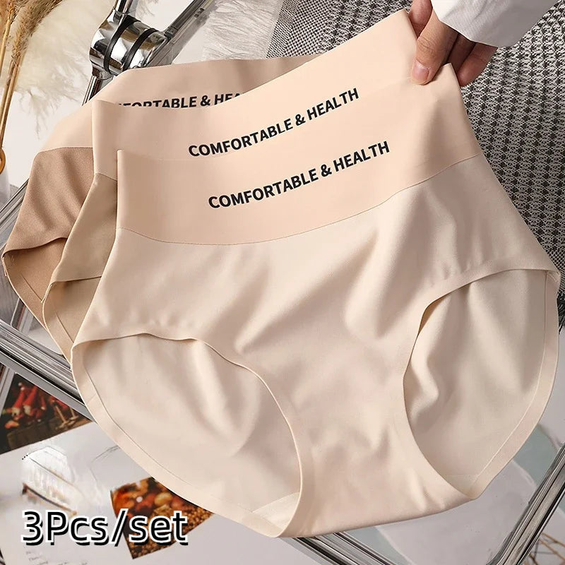 Invisible Panties Women Seamless Briefs Female Underpants Ultra-thin Underwear High Rise Panties Solid Comfy Lingerie Ice Silk