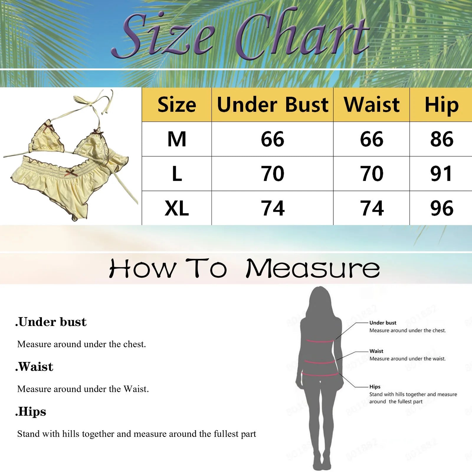 Girls' Yellow Bikini Swimsuit With Bow And Wooden Bead Detail Cute Beachwear For Kids Women High Cut Bandage Push Up Swimsuit