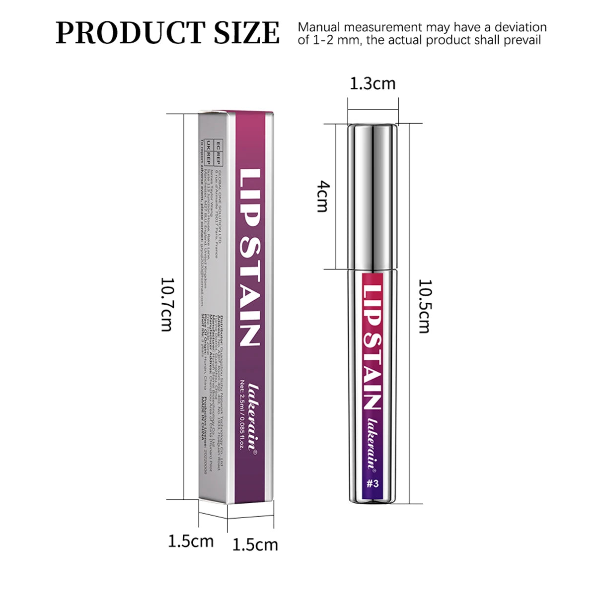 Peel Off Lip Stain 3 Colors Reveal Long Lasting Waterproof Pink Lip Tint Transfer Proof Non-stick Cup Lip Stain Women's Cosmetic
