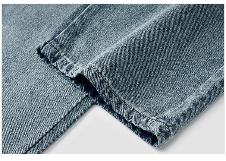 Semir Jeans Women Heightening Pure Cotton Long Trousers Autumn 2024 New Flesh-hiding Wide-leg Trousers