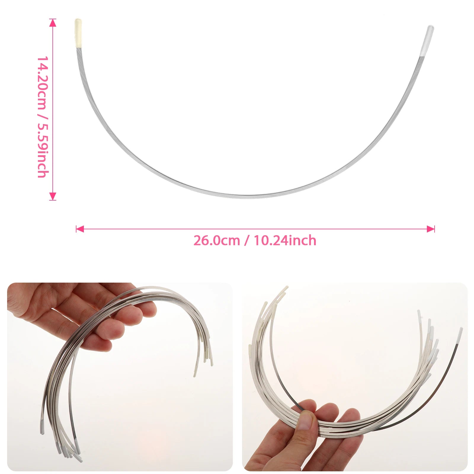 6 Pairs/Lot Stainless Steel Handmade Bra Underwire Silver Replacing Wires Bra Underwire Replacement