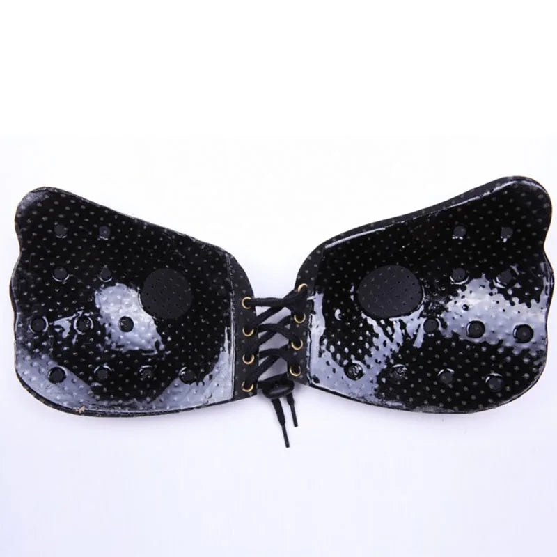 Women's Self Adhesive Strapless Bandage Blackless Solid Bras For Women Sticky Silicone Push Up Invisible Lady Lingeries Sexy Bra