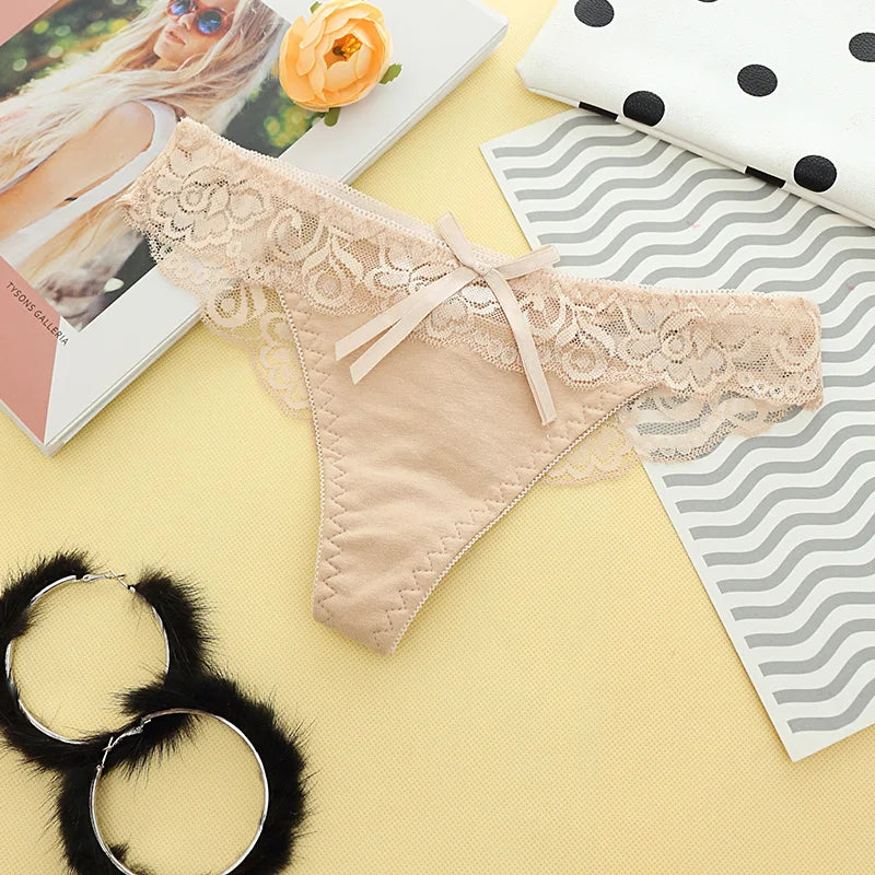 Hot ! Sexy Ladies Lace Underwear Women Panties Briefs for Female Hipster Underpant Sexy Lingerie Lace Cotton string big 7Colour