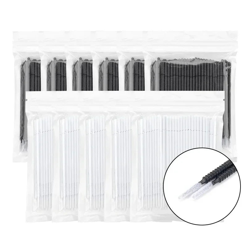 100 Pcs Disposable Spiral  Mascara  Brush Handle Microbrush  Applicator Lashes Brushes Eyelash Extension Makeup Tools lash brush
