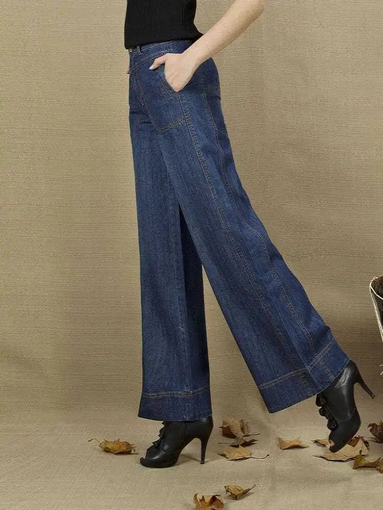 High Waist Wide Leg Jeans for Women 2024 Spring and Autumn Baggy Straight Trousers Casual New Slimming Wide Leg Pants