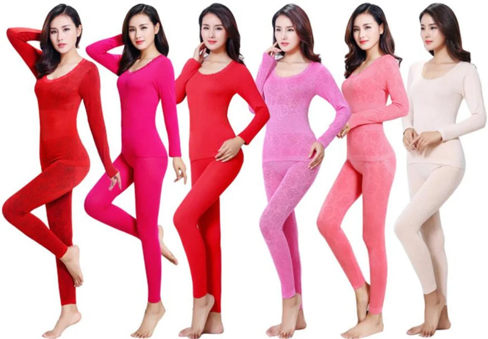 2024 Thermal Underwear Women Long clothes For Women Winter Thermal Underwear Suit Seamless Breathable Warm Thermal Clothing