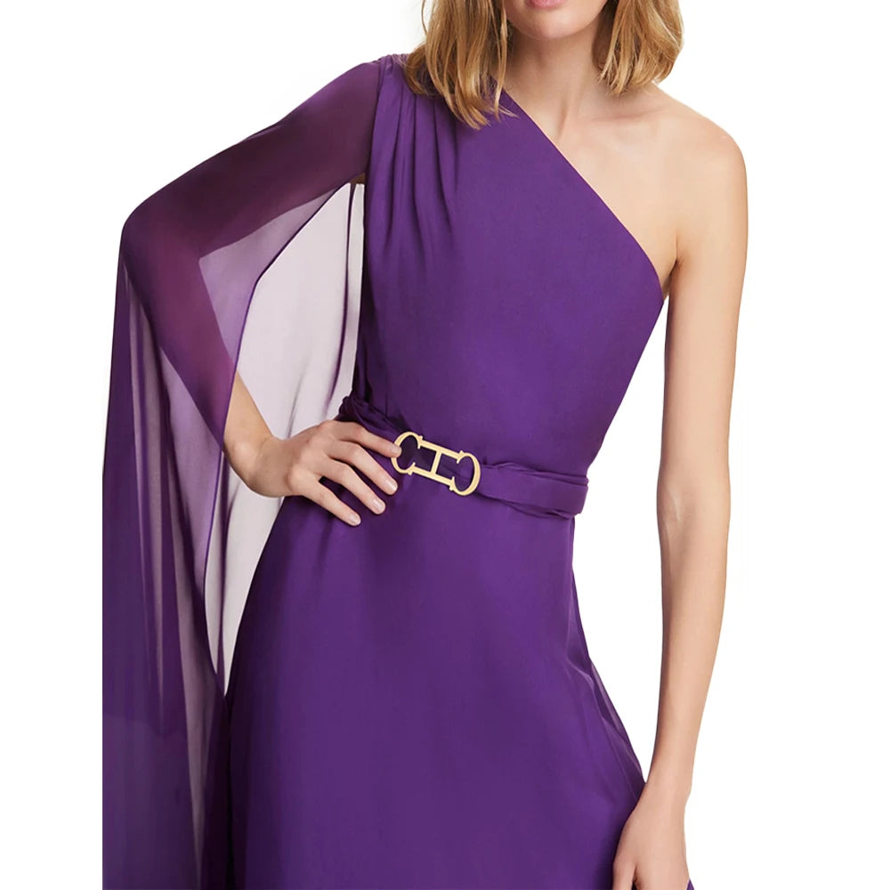 CHCH Formal Evening Dress Elegant Slant Shoulder Maxi Women Dress Christmas Evening Prom  Fashionable Banquet Party Slim Dresses