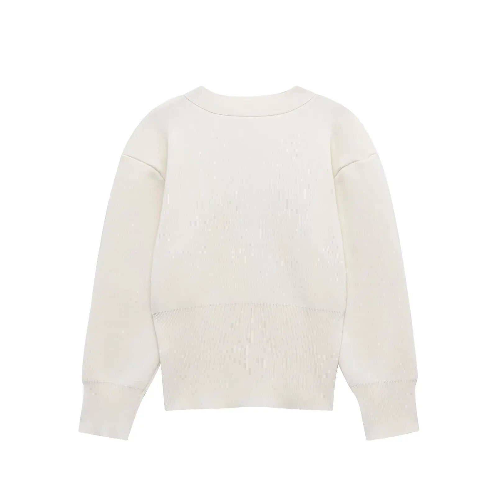 HH Woman Autumn Long Sleeves Slim Casual Sweater High Street Coat Women Solid Single Button Deep V-Neck Knitted Cardigan