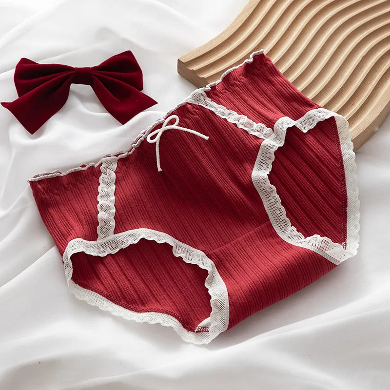 5Pcs/set Cotton Panties for Women Girl Briefs Underwear Plus Size Cute Soft Short Pantys Sexy Lingerie Female Ladies Underpants