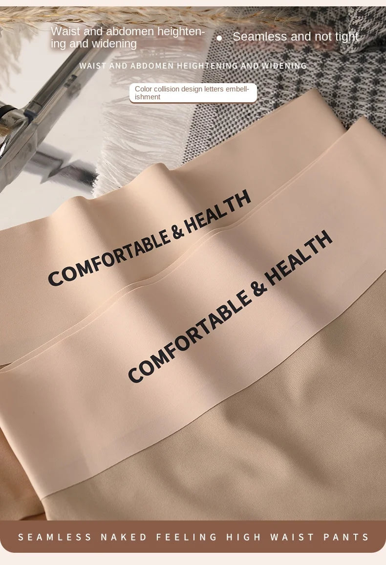 Invisible Panties Women Seamless Briefs Female Underpants Ultra-thin Underwear High Rise Panties Solid Comfy Lingerie Ice Silk