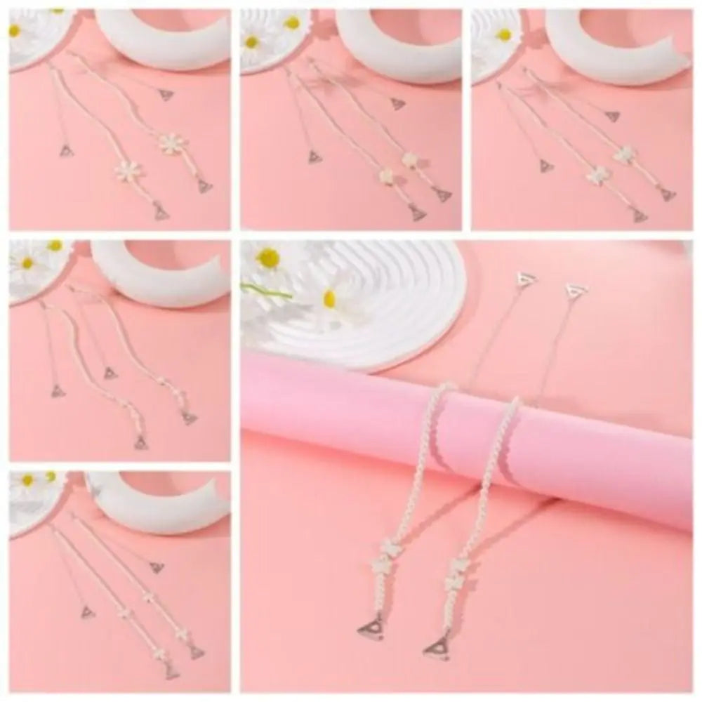 1 Pair New Bow Pearl Underwear Straps Adjustable Removable Bra Straps Replacement Shoulder Belts Women