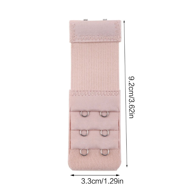 Women 2 Hook Bra Extender Elastic Underwear Extension Strap Clip Expander Buckle