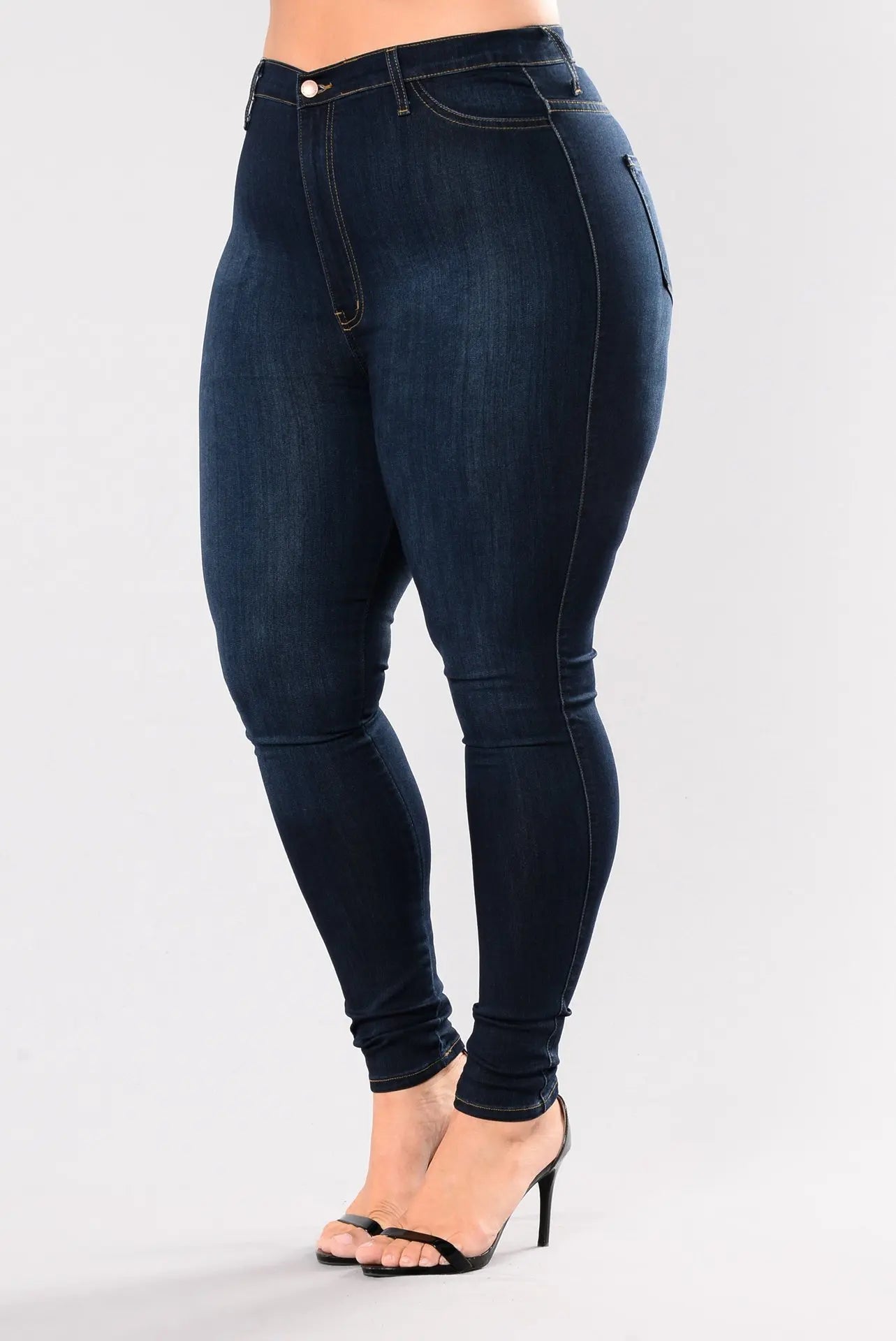 Women's plus size high waist jeans casual Skinny denim fat mom jeans L-5XL high quality wholesale price