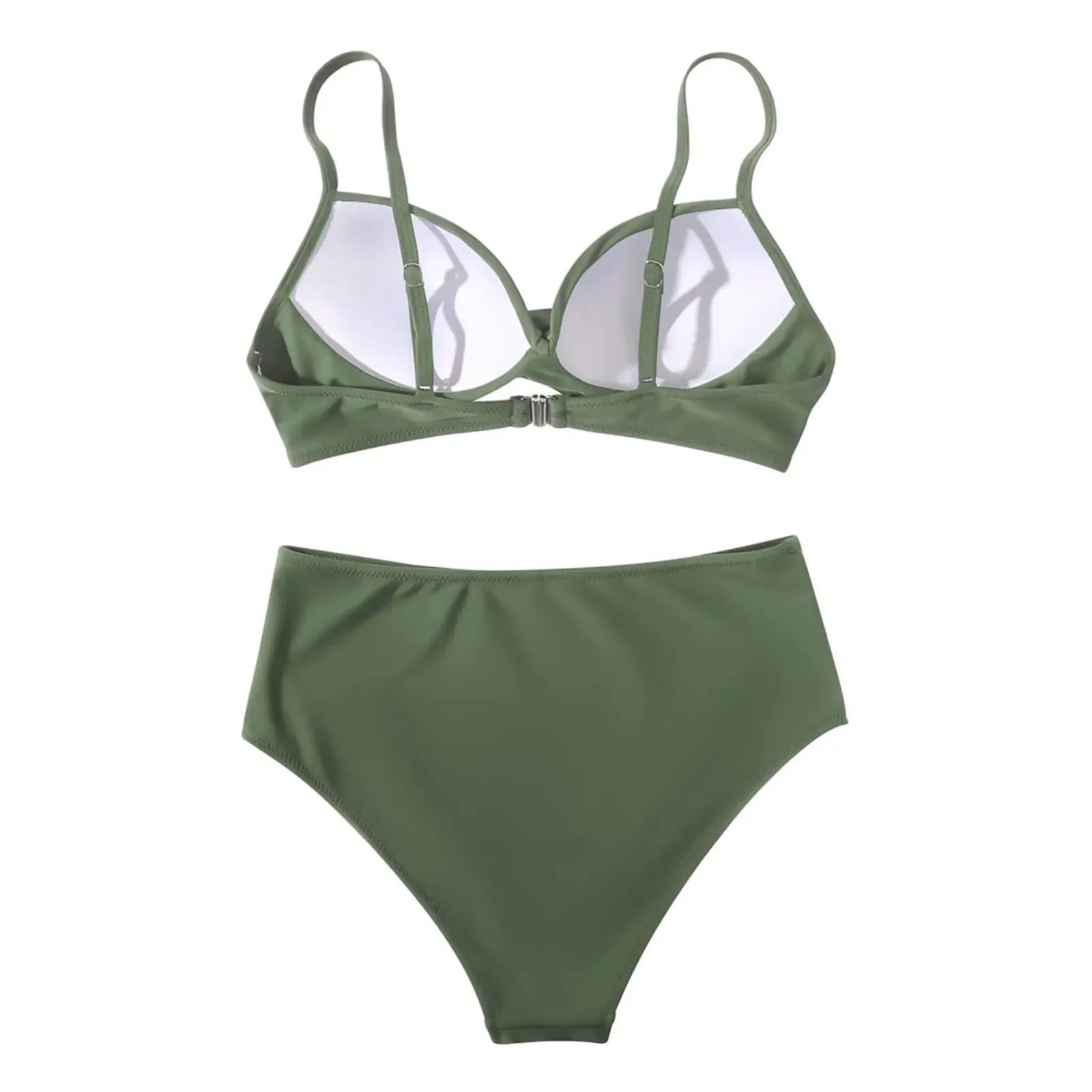 Slimming High Waist Bikini Set Women's Multi-Color Hard Bag Gathered Bikini Ideal for plus Size Swimsuits And Beachwear