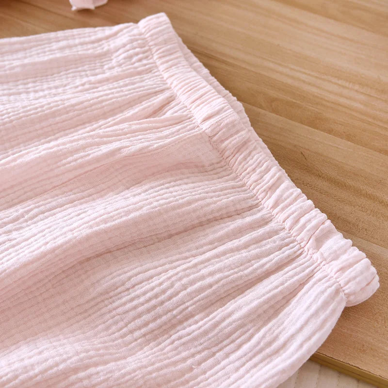 Pure Cotton Womens Pyjamas Set Embroidery Print Home Suits Pyjama Short Sleeve Pajamas 2023 Summer New 2Pcs Sleepwear