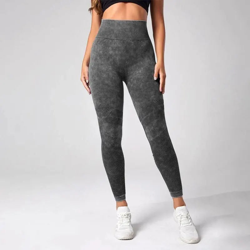 Ladies' Summer Quick Dry Yoga Leggings Gym Running High Waist Butt Liftting Fashion Slim Tights Elastic Seamless Leggings