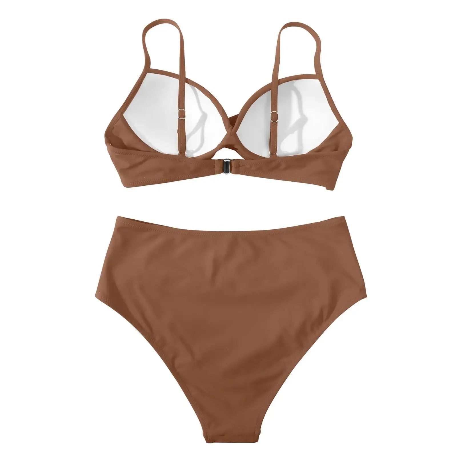 Slimming High Waist Bikini Set Women's Multi-Color Hard Bag Gathered Bikini Ideal for plus Size Swimsuits And Beachwear