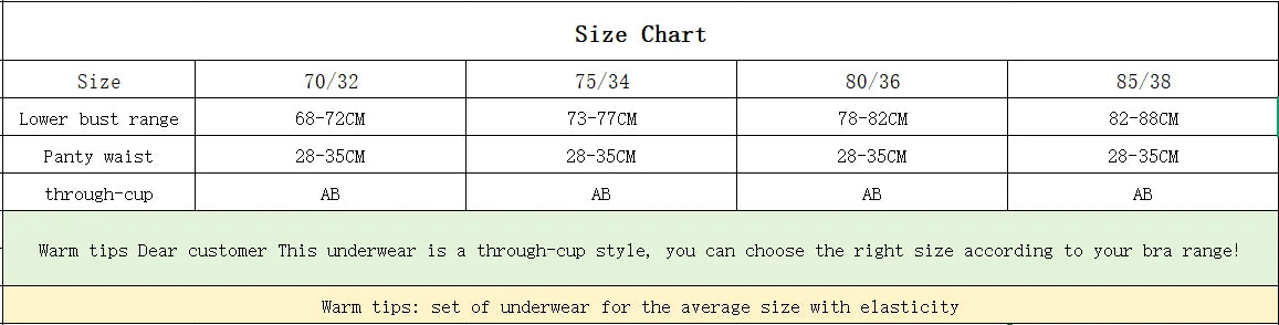 Lace Half-Cup Bra and Panty Set for Small Busts, With Soft Underwire to Gather and Lift, And a Sexy, Lightweight Bra Set.