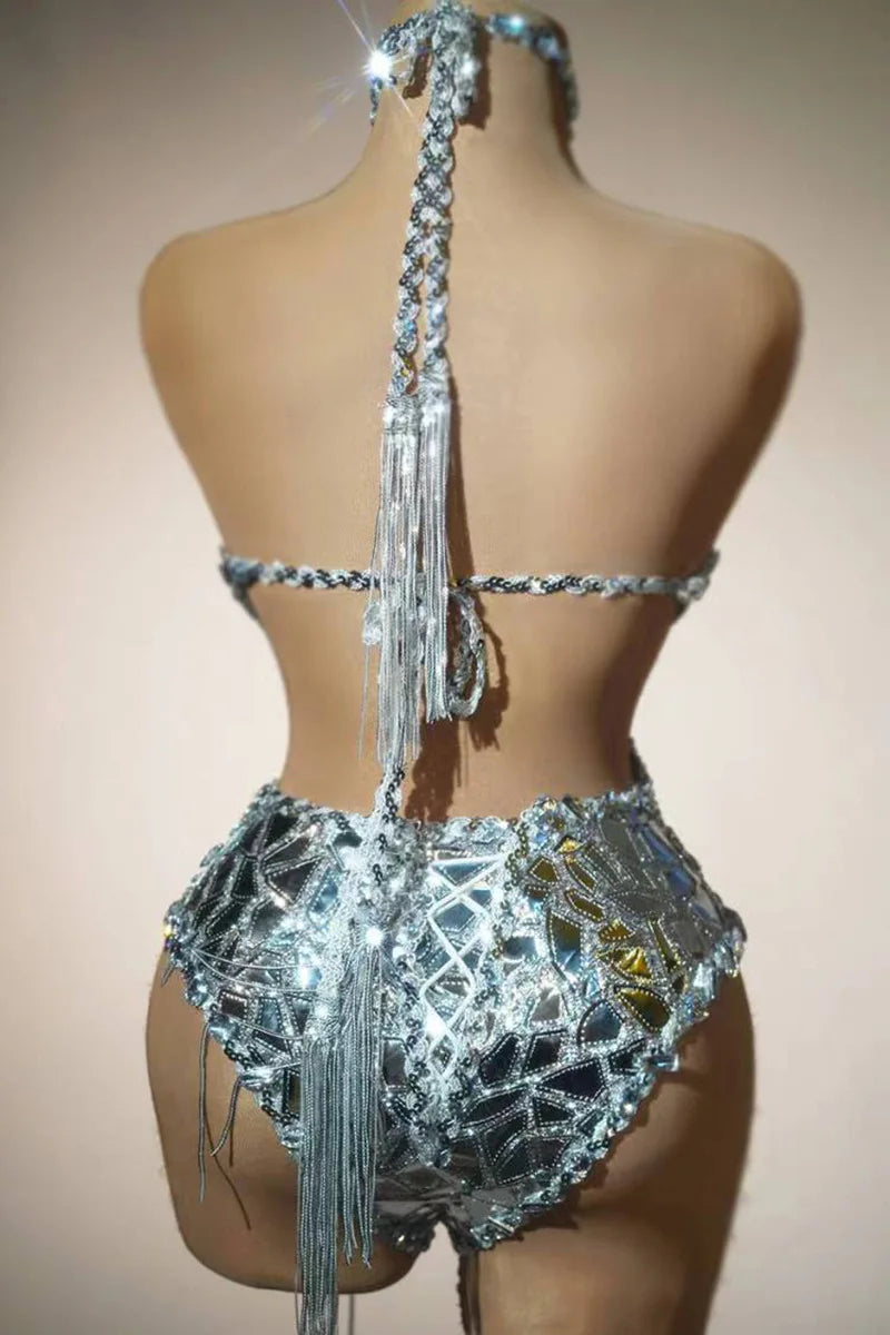 High-end Celebrity Long Dress Mesh Yarn Perspective Hollow Design Tube Top Sexy High Split White Mesh Yarn Design Dress Vestito