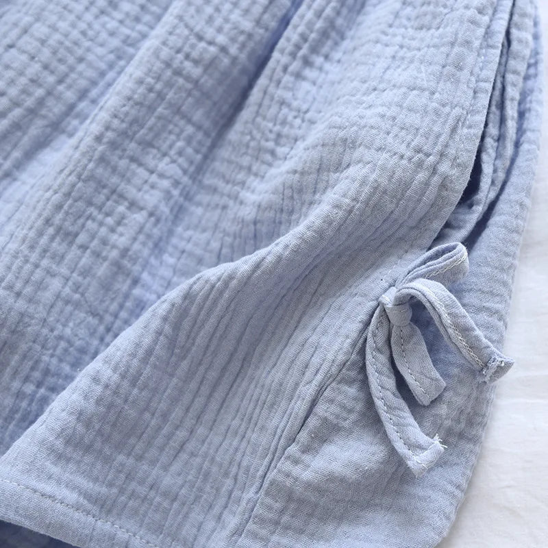 Fdfklak Pijamas Sexy Mujer Summer Sleeveless Gauze Cotton Women's 2 Piece Set Pyjamas Elegant New Soft Home Nightwear