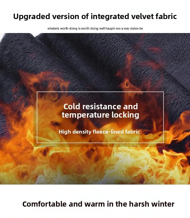 Thickened Fleece High Waist Straight Leg Jeans Women Winter New Style Loose Slim Wide Leg Pants Floor-Length Trousers