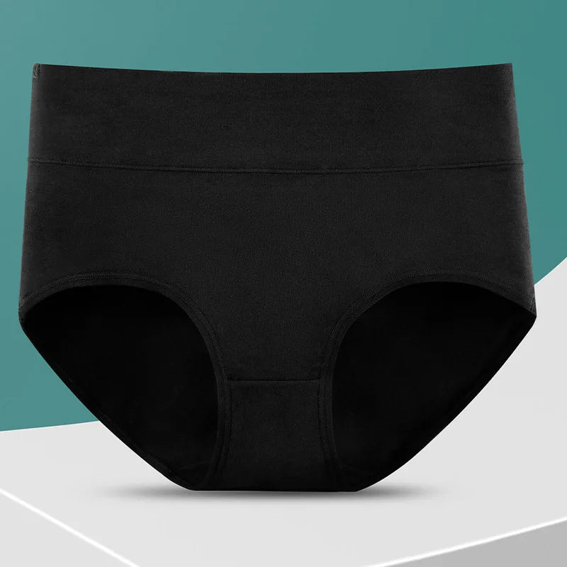 4pcs/pack High Waisted Postpartum Underwear Womens Cotton Underwear Soft Breathable Full Coverage Stretch Panties