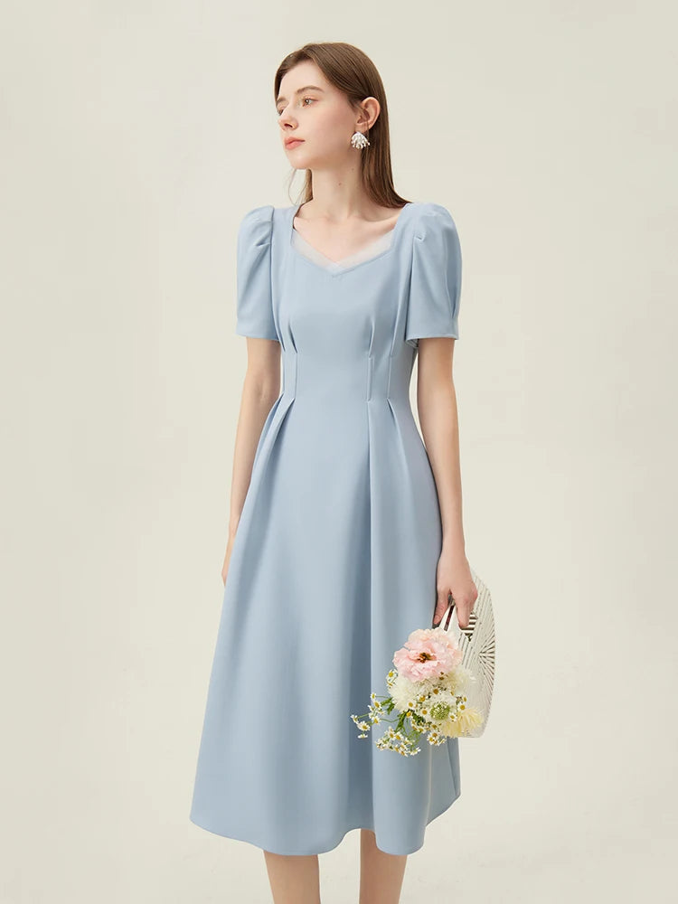 FSLE Swan Dress French Style High Waist Dress For Women 2024 Summer New Arrival Dress For Formal Occasions 24FS12193
