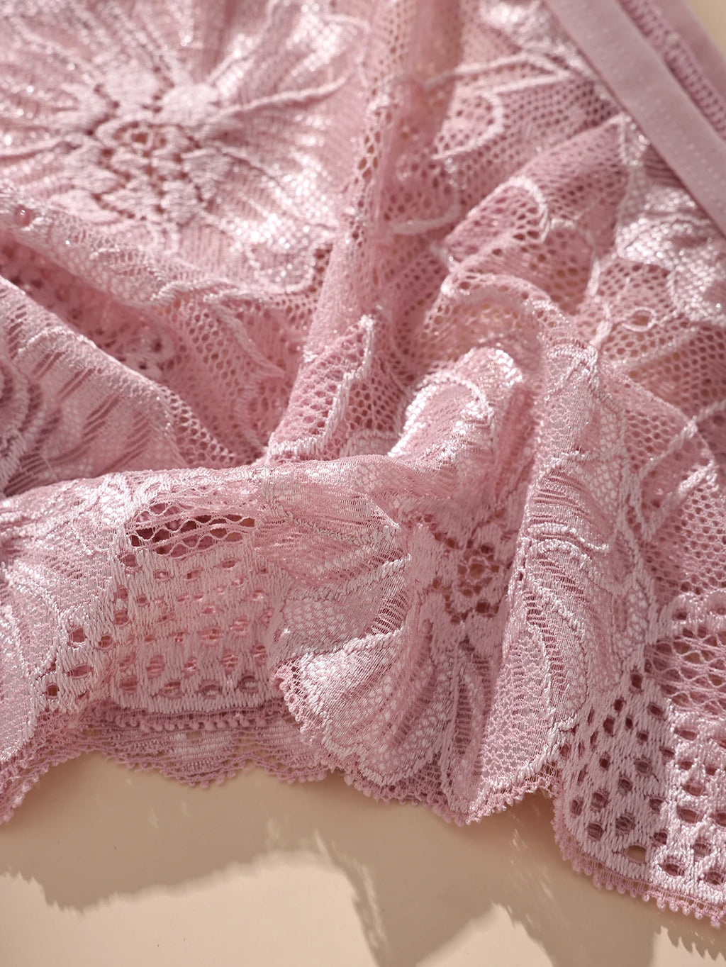 5PCS Women Floral Lace Panties Sexy Perspective Underwear Low Waist Solid Underpants Breathable Intimates Female Lingerie M-XL