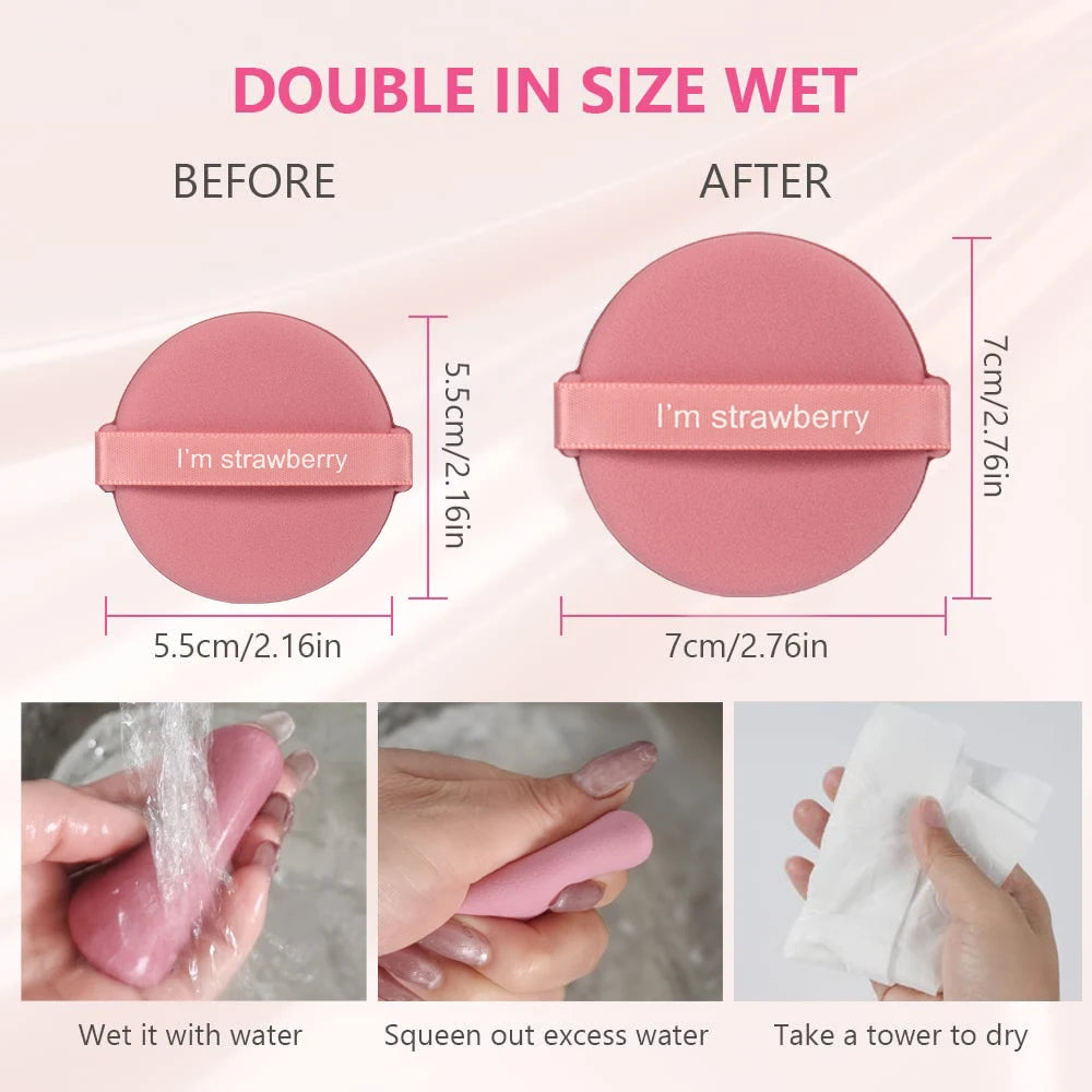7 件套 Powder Puff Prevents Bacteria Buildup Powder Puff Storage Box Evenly Applies Makeup Create a Flawless Makeup Look