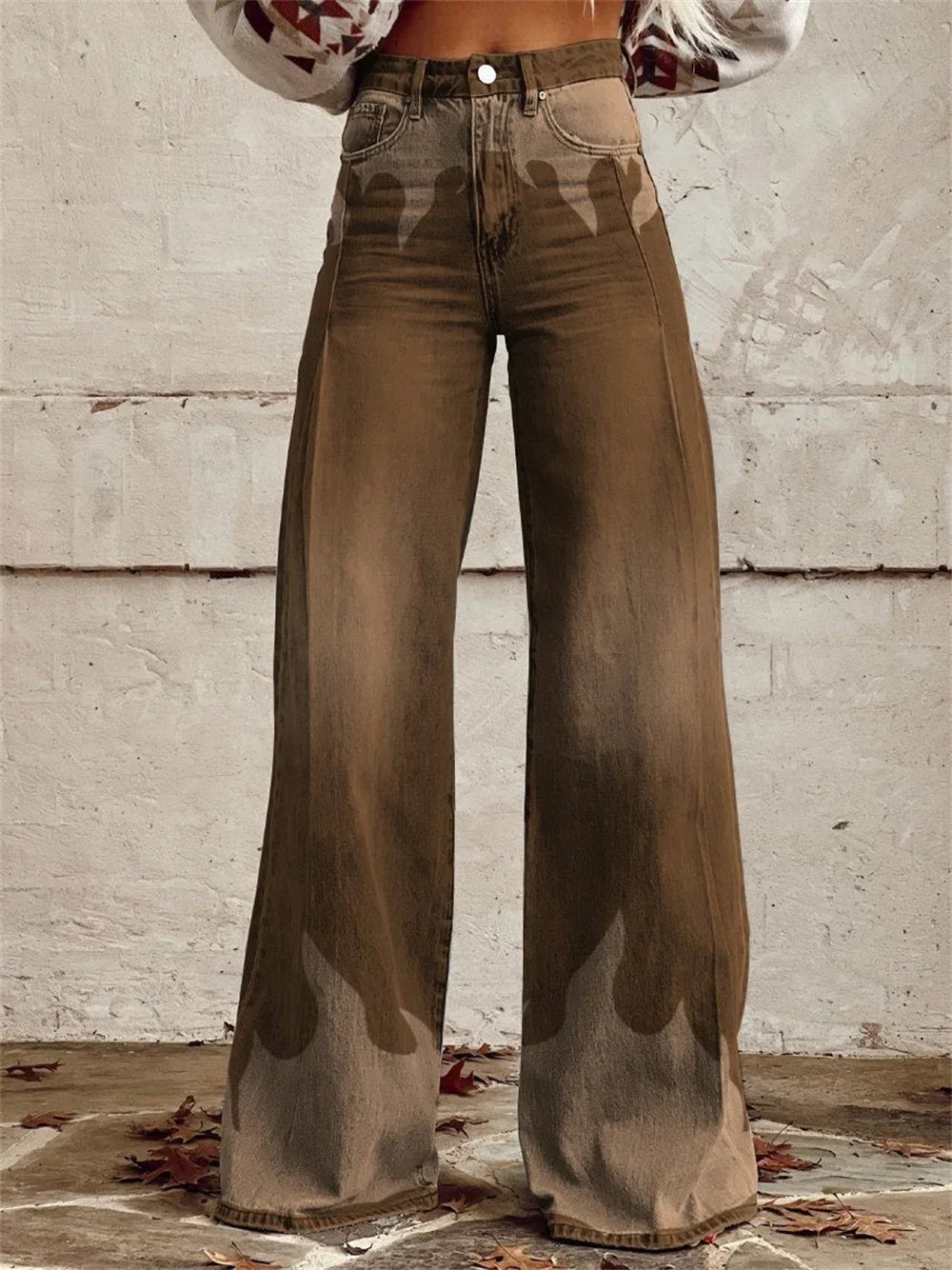 2025 Retro Fashion High Waisted Pants High Street Loose Wide Leg Denim Pants Women Harajuku Y2k Loose Jeans Women's Streetwear