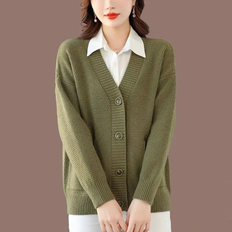Fashion Fall Winter Clothes Woman Knitwear Top Buttons Long Sleeve Jacket For Women Sweater Tops Casual Ladies Cardigan Coat