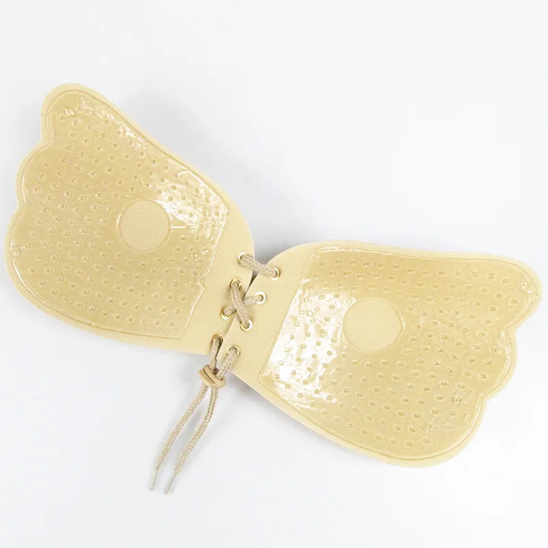 Women's Self Adhesive Strapless Bandage Blackless Solid Bras For Women Sticky Silicone Push Up Invisible Lady Lingeries Sexy Bra