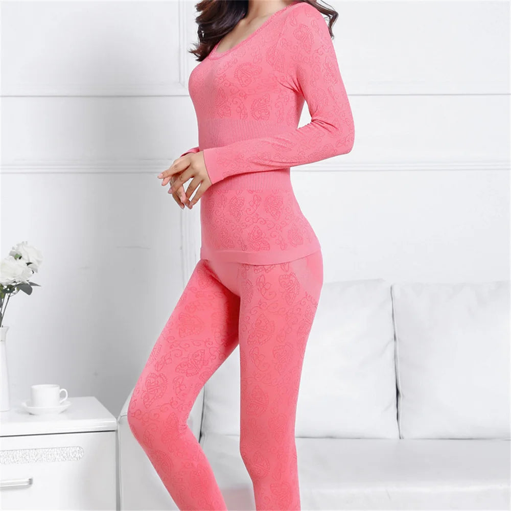 2024 Thermal Underwear Women Long clothes For Women Winter Thermal Underwear Suit Seamless Breathable Warm Thermal Clothing