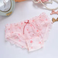 Cotton Ruffle Cute Lovely Sweety Girl Panties Bow Japanese Princess Style High Elasticity Breathable Sexy Women Underwear Breifs